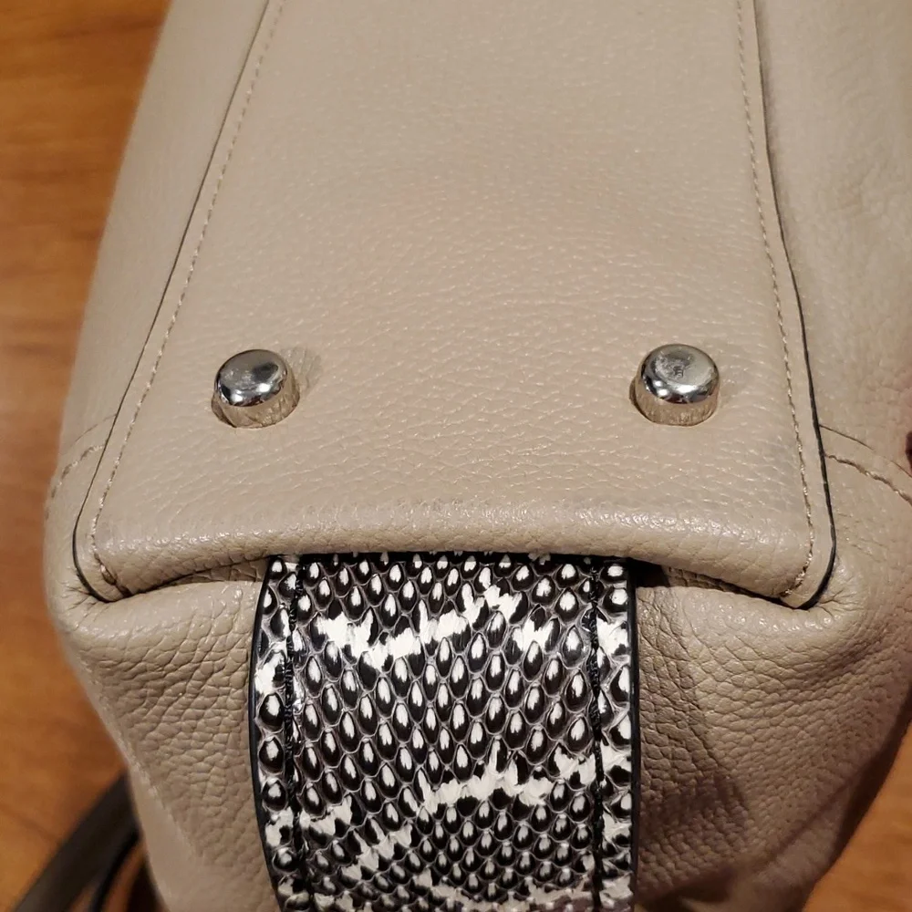 Coach exotic trim Edie shoulder bag